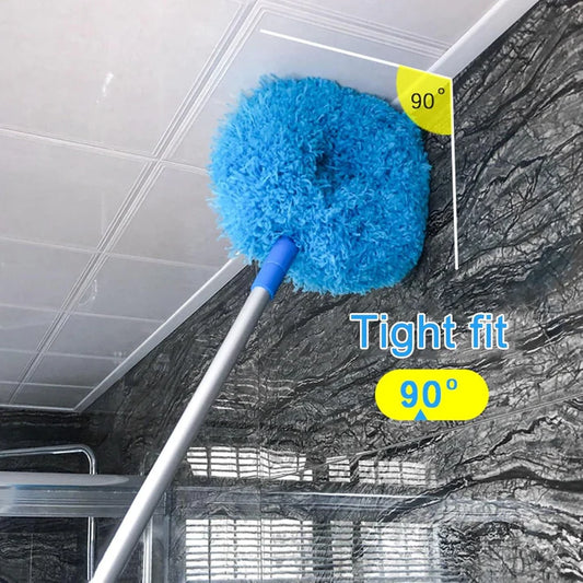 Washable Fan Cleaner Brush with Long Rod Flexible Fan Cleaning Mop Microfiber Dust Cleaner Foldable Duster for Home Cleaning Microfiber Duster for Cleaning of Home, Kitchen, Car, Ceiling
