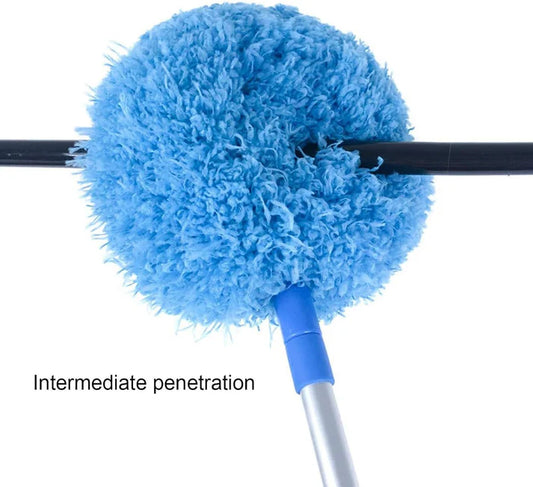 Washable Fan Cleaner Brush with Long Rod Flexible Fan Cleaning Mop Microfiber Dust Cleaner Foldable Duster for Home Cleaning Microfiber Duster for Cleaning of Home, Kitchen, Car, Ceiling