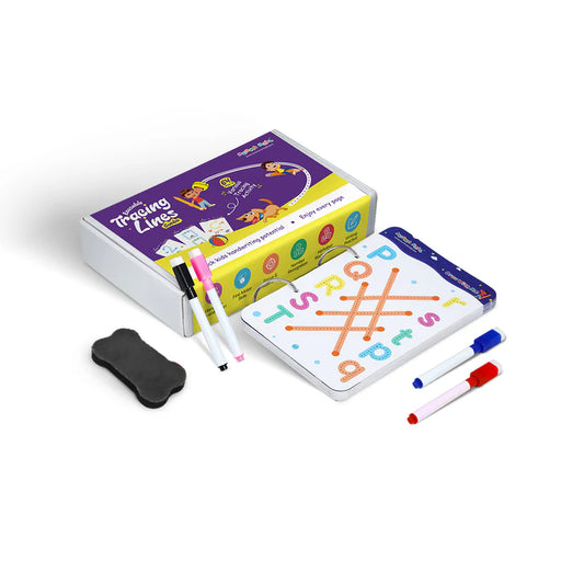 50% OFF - 68 Pages Reusable Tracing Line book to improve HAND WRITING For 2+ Years kids + (FREE Learning 2000+ pages PDF worksheet for kids📚 )