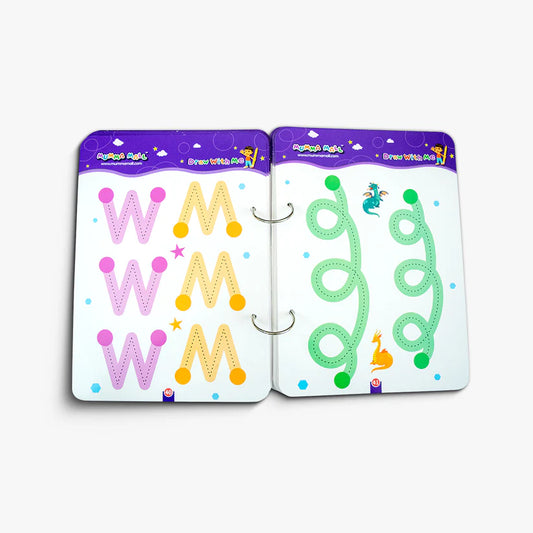 50% OFF - 68 Pages Reusable Tracing Line book to improve HAND WRITING For 2+ Years kids + (FREE Learning 2000+ pages PDF worksheet for kids📚 )