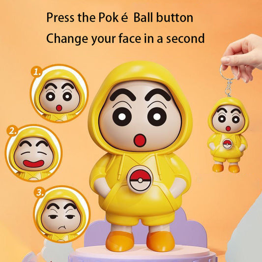 Shinchan Rotating Keychain - Fun Anime Spinner Keyring for Kids & Fans