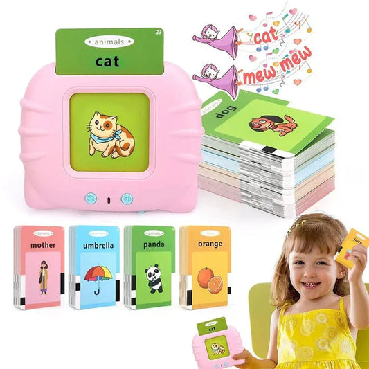 SmartTalk Cards USB Rechargeable Learning Device For Toddlers | Playing Cards For Preschool ( 112 Dual Side Cards, 224 Words With Pictures )